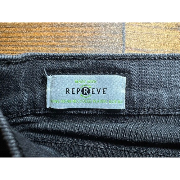 Calvin‎ Klein Jeans Black Cuffed High Rise Denim Cut Off Shorts Size 16 - Picture 4 of 11